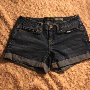 Blue jean shorts